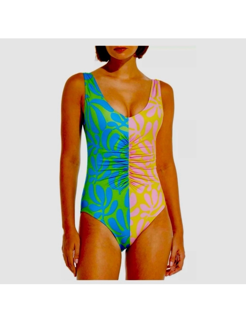 Solid and striped Lucia swimsuit size small